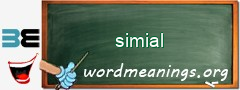 WordMeaning blackboard for simial